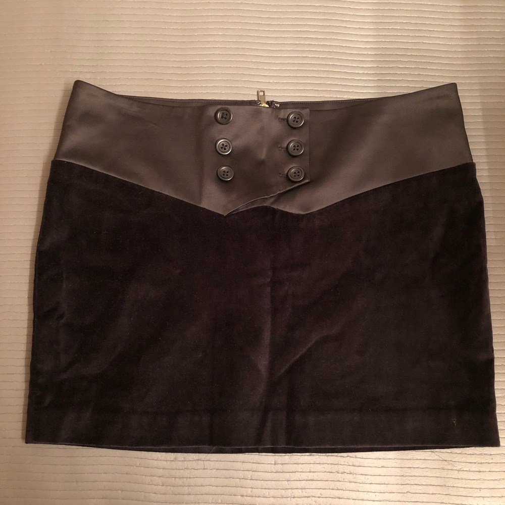 Y2K velvet black skirt